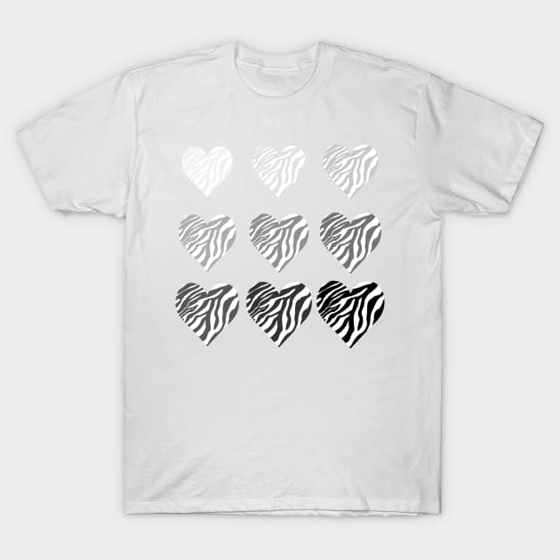 gradient zebra heart T-Shirt by AudreyJanvier